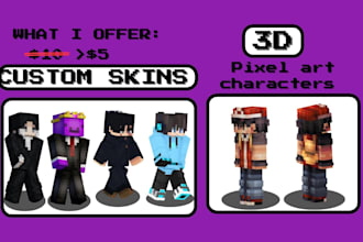 create a HD custom skin for minecraft in high quality