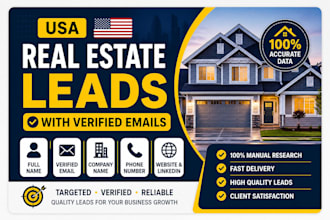 provide USA real estate leads with verified emails
