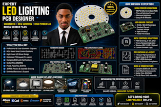 led lighting pcb design schematic, mcu control, high power led, bom gerber files