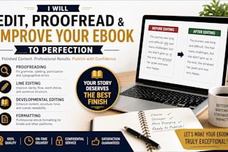 edit, proofread and improve your ebook to perfection