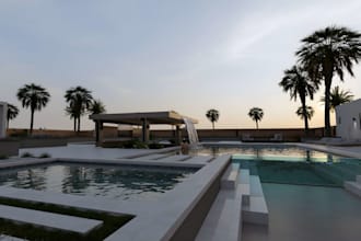design 3d swimming pool, backyard pool and outdoor pool
