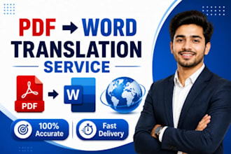 convert PDF to word and provide accurate language translation