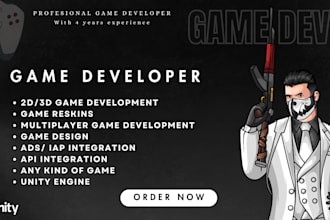 develop any video game in unity