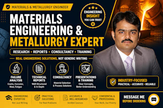 do materials and metallurgy research, technical reports and failure analysis