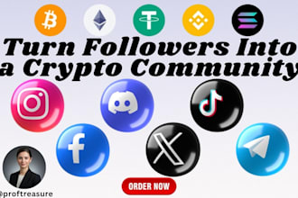 be your crypto social media manager on x, linkedin, facebook