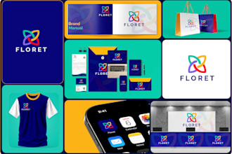do logo, brand kit with full branding package and brand book design