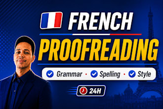 proofread and edit your french text professionally