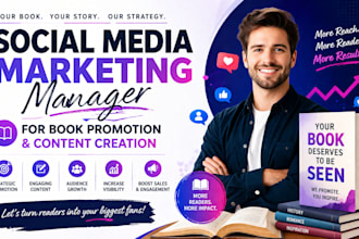 be your social media marketing manager for book promotion and content creation