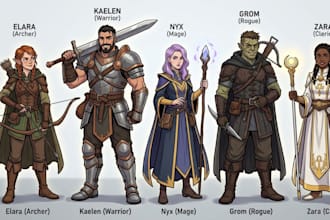 design unique character for animation, brand or storytelling