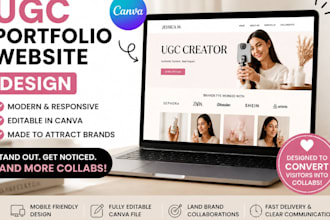 design responsive ugc portfolio website canva website html portfolio website