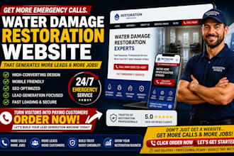 build emergency restoration website for water damage, mold and repair contractor