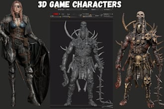 realistic 3d game character stylized 3d character model for unity unreal engine