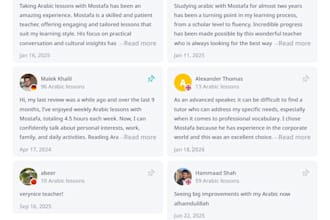 teach you arabic language from beginner to advanced with personalized lessons