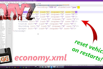 solve dayz XML and json config errors