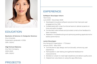 create professional CV and resume