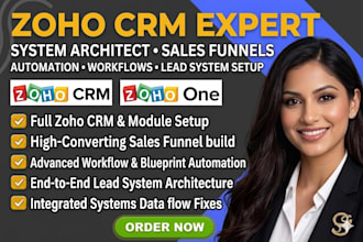 create zoho crm setup sales funnel automation workflow build lead system setup