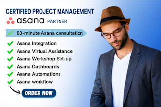 set up asana consultation asana VA asana dashboard asana workflow automation