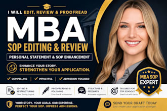 mba sop editing personal statement review career switch business school