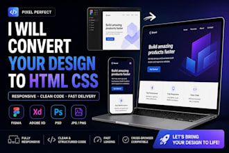 convert figma to responsive html css website