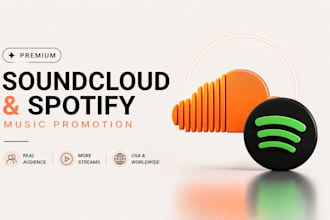 do premium soundcloud and spotify music promotion to USA and worldwide audience