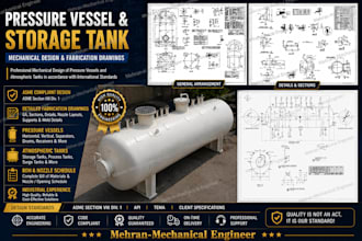 design asme pressure vessels and fabrication drawings