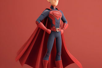 create concept art superhero character design for comics