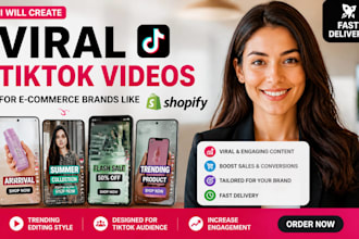 create viral tiktok videos for ecommerce brands like shopify