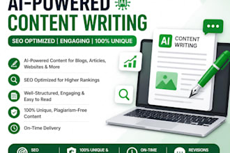 write high quality ai powered content using chatgpt for blogs, articles