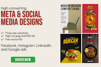 design meta ads banners, facebook, instagram, google using affinity