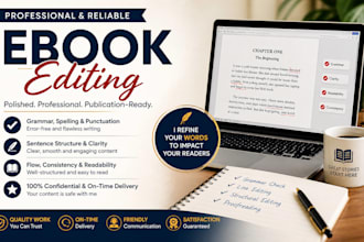 professionally edit and proofread your ebook for perfection
