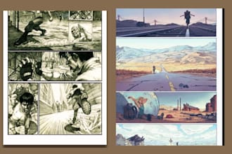 do professional comic pages, comic art, comic book, and graphic novel art