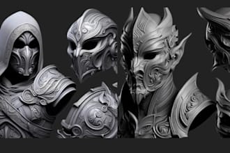 model 3d cosplay 3d armor model 3d helmet sculpt 3d mask cosplay helmet design