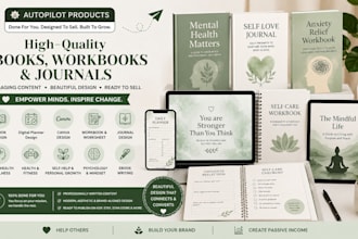 design mental health worksheets workbooks and journals