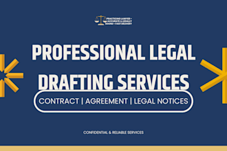 draft legal notices, contracts and agreement