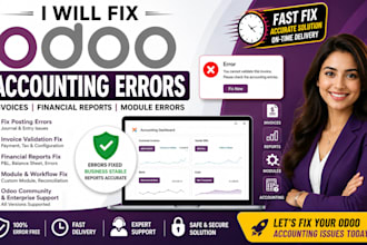 fix odoo accounting posting errors invoices financial report module errors