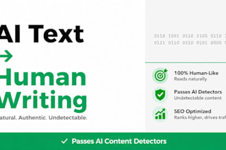 rewrite ai content into natural human writing for blogs