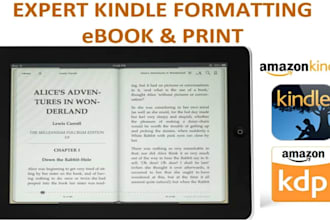 format your PDF or word file for kindle, epub, or paperback