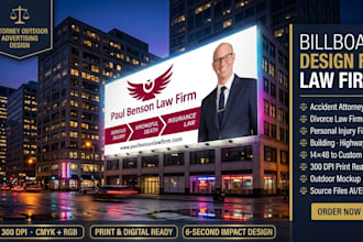 design converting billboard outdoor advertisement for accident divorce attorneys