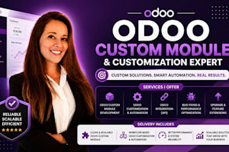 be odoo developer for odoo customization, custom module and api intgration