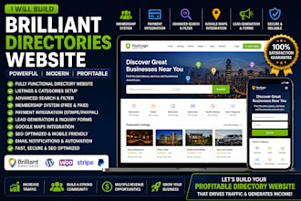 build brilliant directories website, business directory, directory website