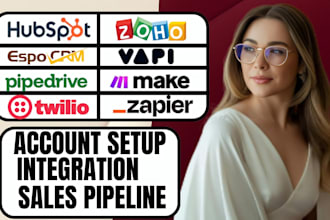 integrate zapier make with twilio vapi io hubspot zoho pipedrive salesforce espo