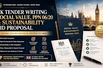 write your UK tender social value ppn 06 20 and sustainability bid proposal