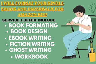 format your book for kindle ebook and paperback for amazon KDP