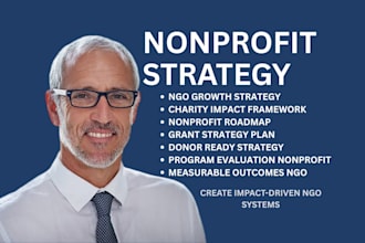 create nonprofit strategy, logic model, and program roadmap for ngos