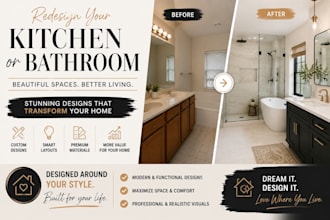 create before and after remodel visuals