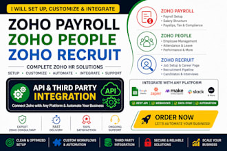 integrate zoho people payroll and recruit with automation