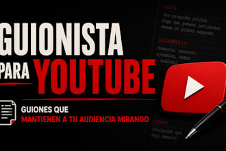 escribiré guiones atractivos para youtube