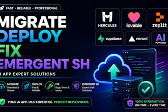 migrate, fix emergent sh agent hercules lovable ai app replit ai supabase vercel
