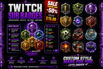 twitch sub badges and emotes premium pack