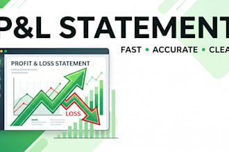 prepare profit and loss statement for your business in 24 hours
